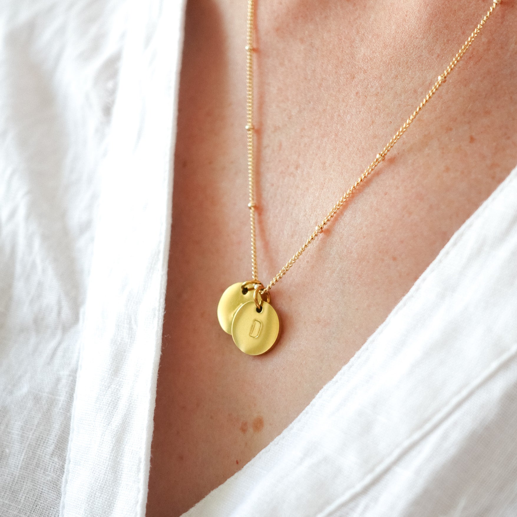 Gold Initial Pendants - On the Rose Chain