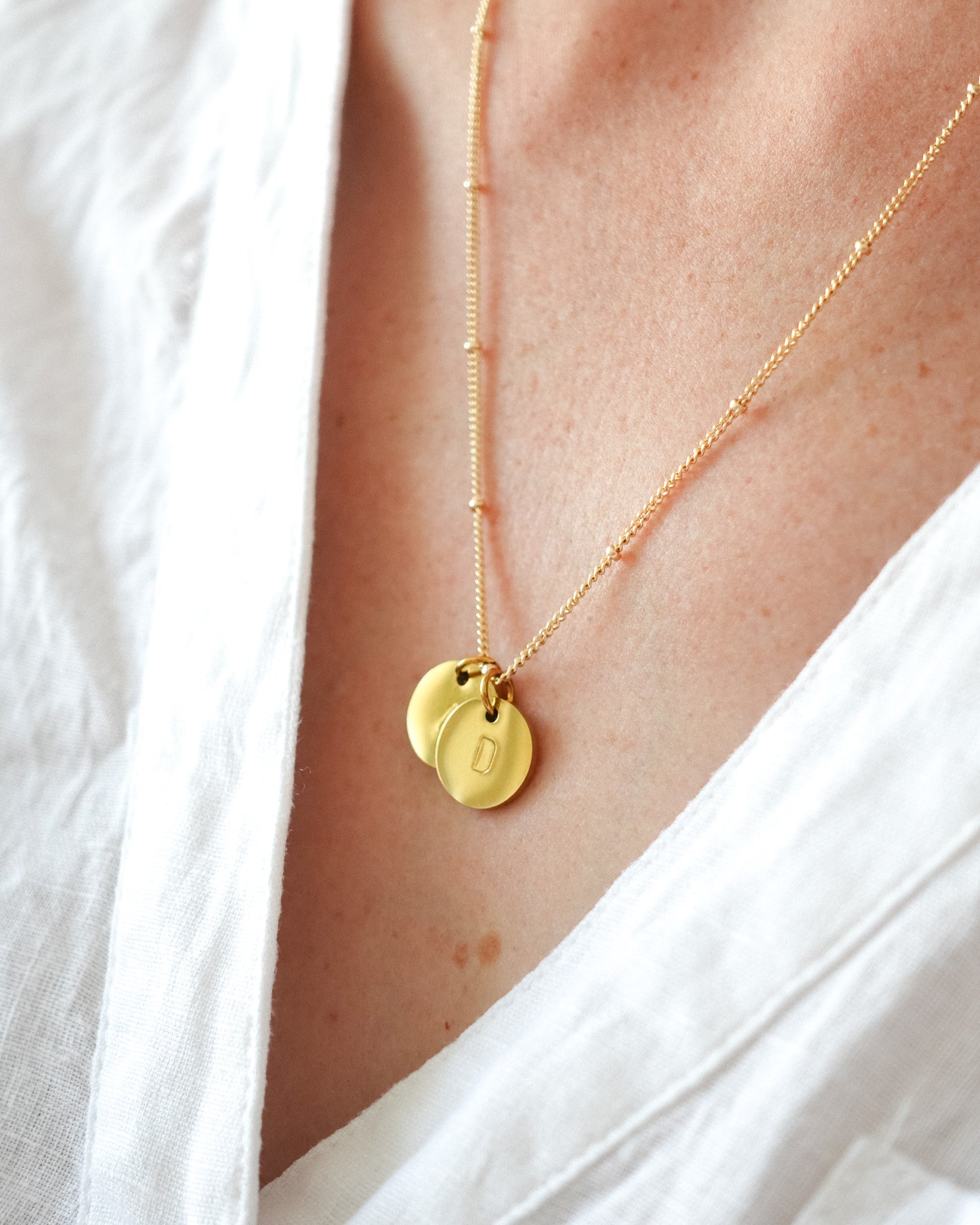 Gold Initial Pendants - On the Rose Chain