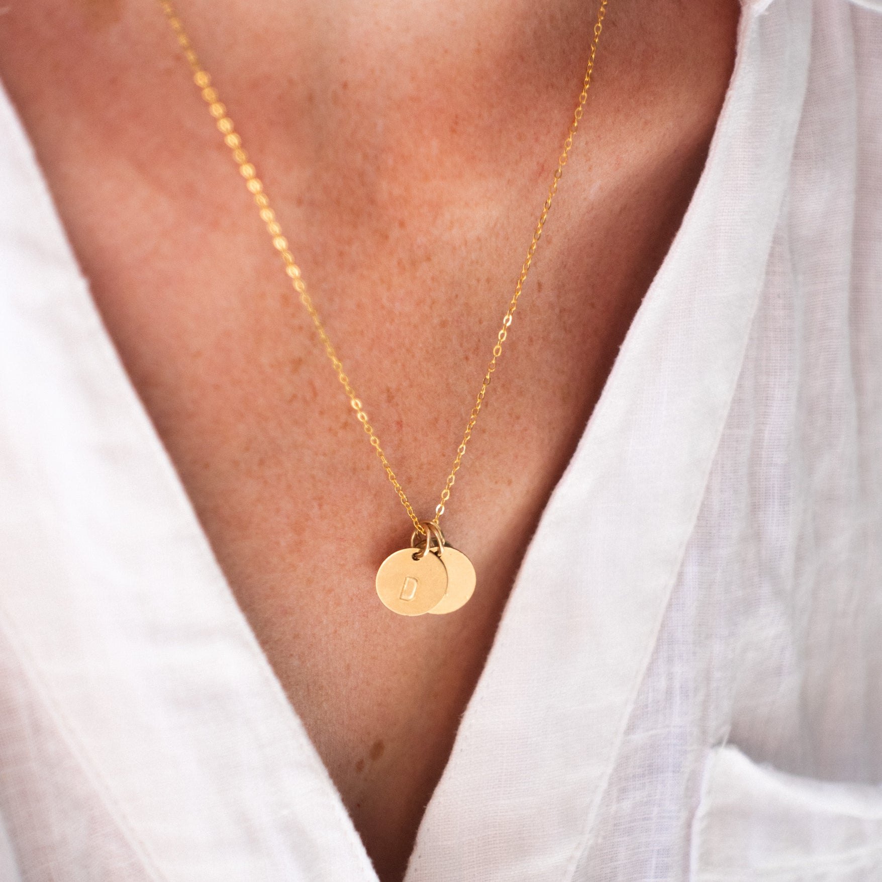 Gold Initial Pendants - On the Emma Chain