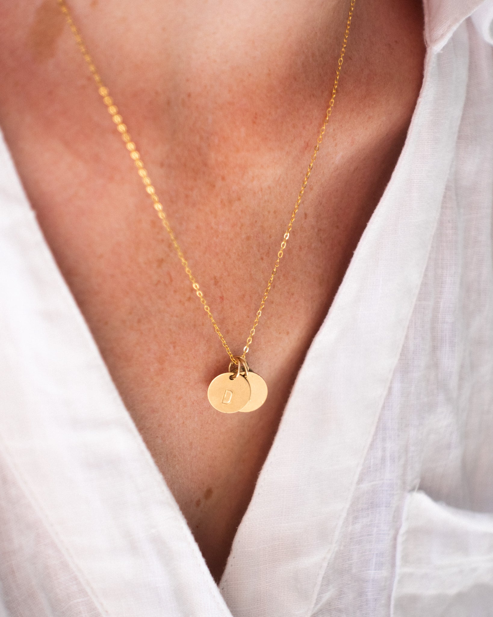 Gold Initial Pendants - On the Emma Chain