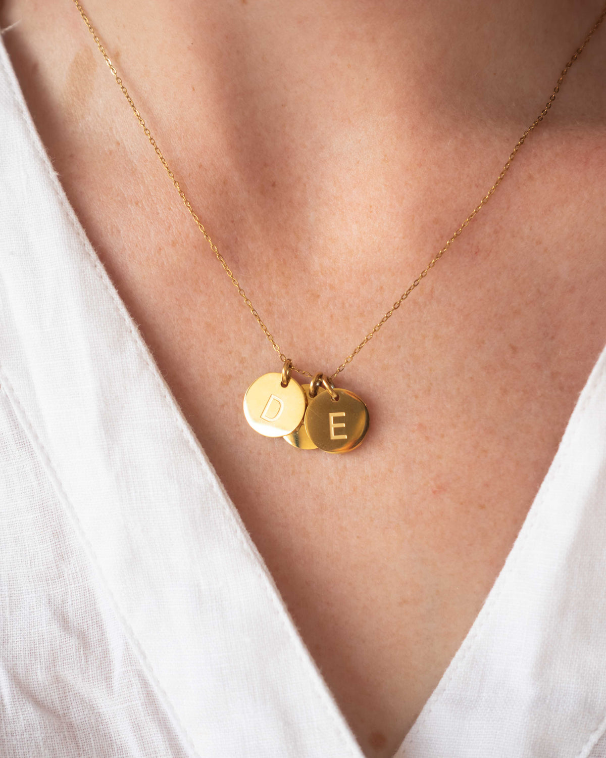 Gold Initial Pendants - On the Emma Chain