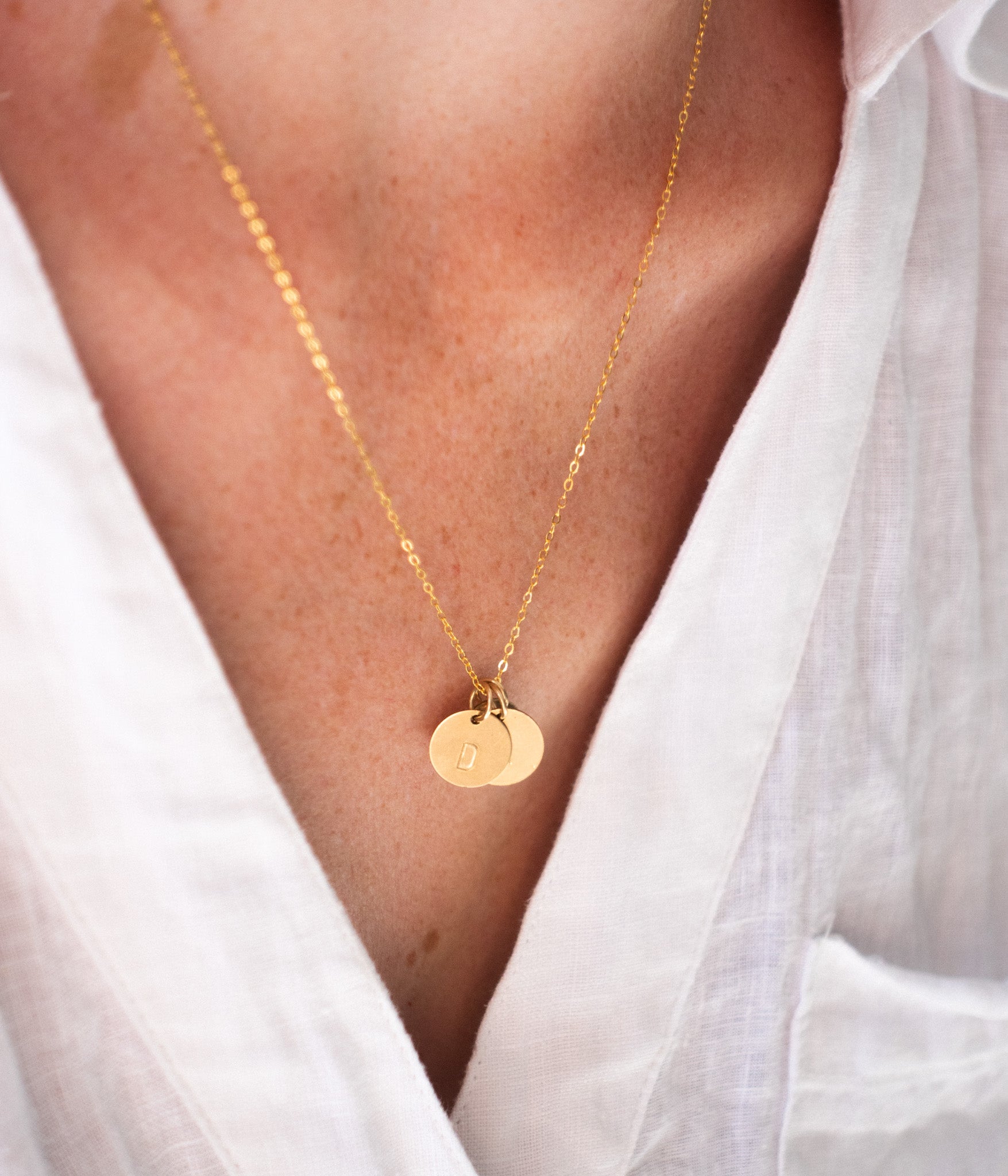 Gold Initial Pendants - On the Emma Chain