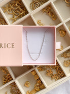 Hope figaro chain necklace in sterling silver, in a Marice gift box