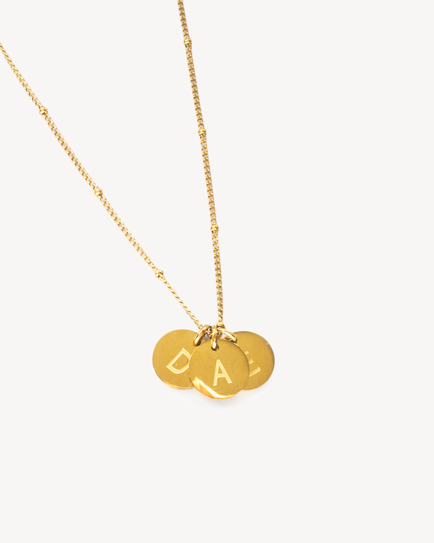 Gold Initial Pendants - On the Rose Chain