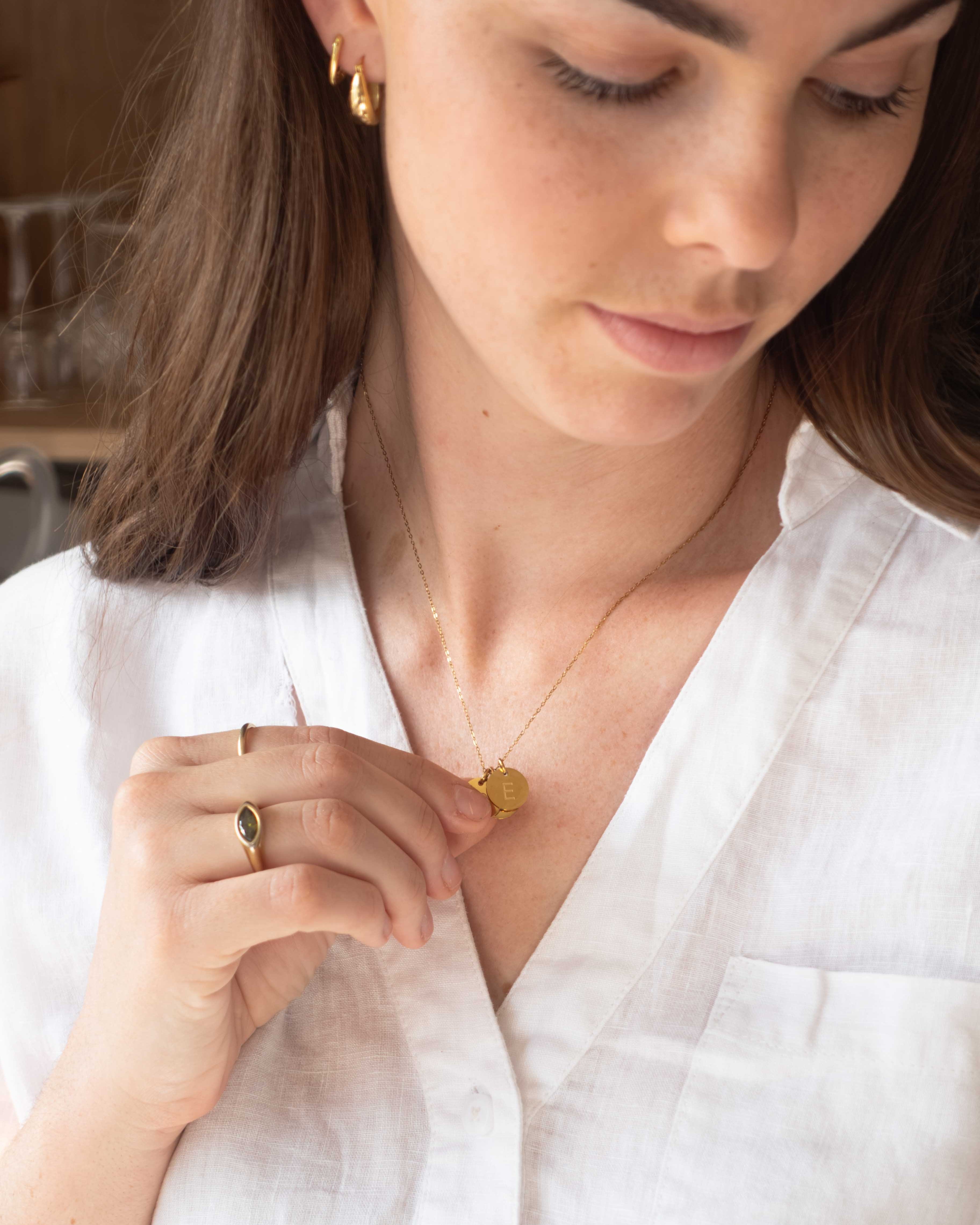 Gold Initial Pendants - On the Emma Chain