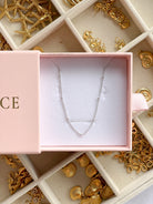 Rose chain necklace in sterling silver, in a Marice gift box